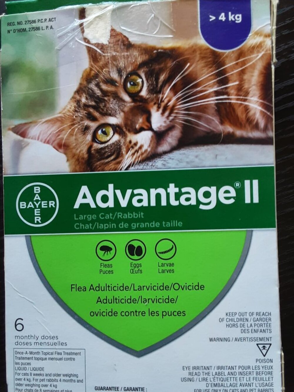Advantage® II Flea Prevention for Large Cats Over 4 kg, 4 packs